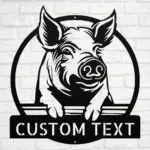 Custom Pig Metal Sign