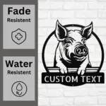 Custom Pig Metal Sign