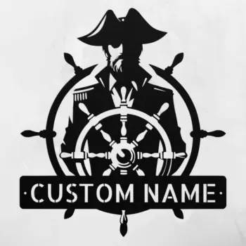 Custom Pirate Captain Metal Sign