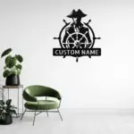 Custom Pirate Captain Metal Sign