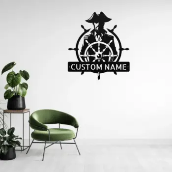 Custom Pirate Captain Metal Sign