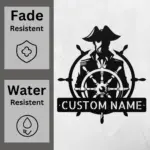 Custom Pirate Captain Metal Sign
