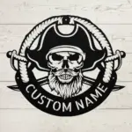 Custom Pirate Metal Sign