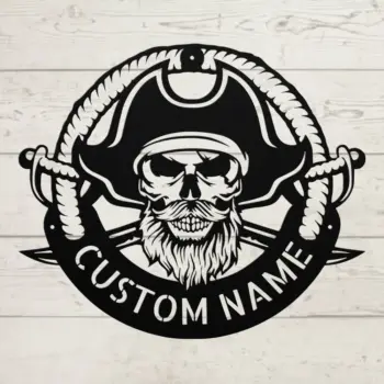 Custom Pirate Metal Sign