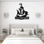 Custom Pirate Ship Metal Sign