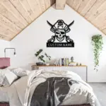 Custom Pirate Skull Metal Sign