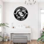 Custom Pisces Zodiac Metal Sign