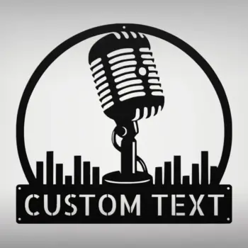 Custom Podcast Metal Sign