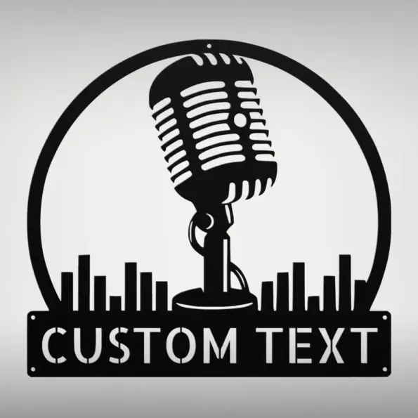 Custom Podcast Metal Sign