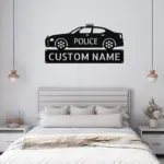 Custom Police Car Metal Sign