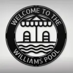 Custom Poolside Metal Sign