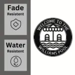 Custom Poolside Metal Sign