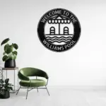 Custom Poolside Metal Sign