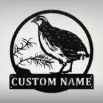 Custom Quail Bird Metal Sign