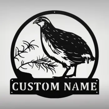 Custom Quail Bird Metal Sign