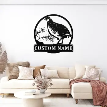 Custom Quail Bird Metal Sign