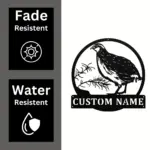 Custom Quail Bird Metal Sign