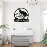 Custom Quail Bird Metal Sign