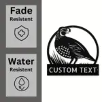 Custom Quail Metal Sign