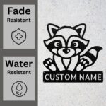 Custom Raccoon Metal Sign