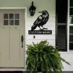 Custom Raven Bird Metal Sign