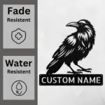 Custom Raven Bird Metal Sign