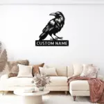 Custom Raven Bird Metal Sign