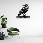 Custom Raven Bird Metal Sign