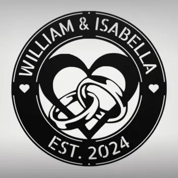 Custom Ring Heart Metal Sign