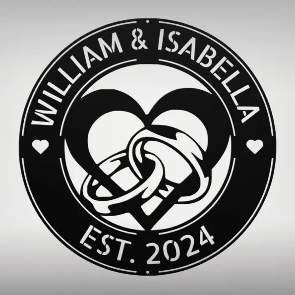 Custom Ring Heart Metal Sign