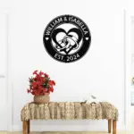 Custom Ring Heart Metal Sign