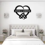 Custom Rings In Heart Metal Sign