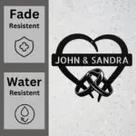 Custom Rings In Heart Metal Sign