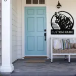 Custom Roaring Bear Metal Sign