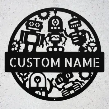 Custom Robot Metal Sign