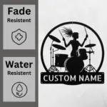 Custom Rock Drummer Metal Sign