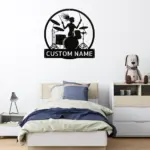 Custom Rock Drummer Metal Sign