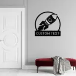 Custom Rocket Metal Sign