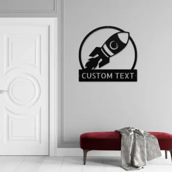 Custom Rocket Metal Sign
