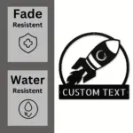Custom Rocket Metal Sign