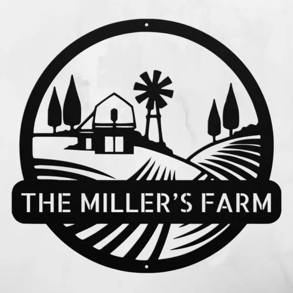 Custom Rolling Fields Metal Sign