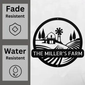 Custom Rolling Fields Metal Sign