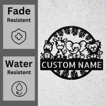 Custom Safari Animal Metal Sign