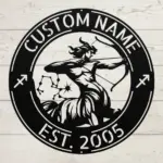 Custom Sagittarius Zodiac Metal Sign