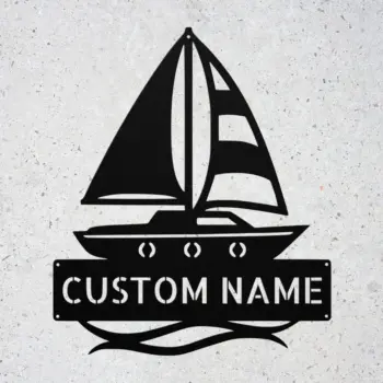 Custom Sailing Boat Metal Sign