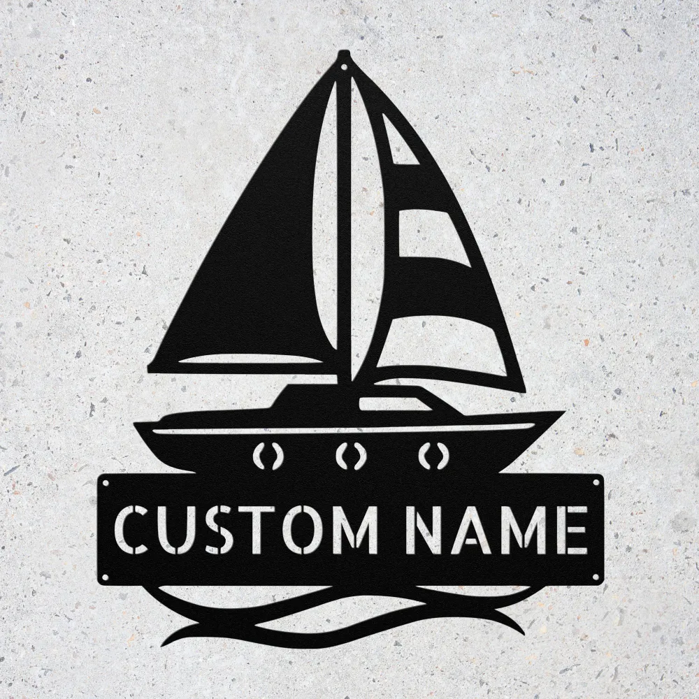Custom Sailing Boat Metal Sign Custom Sailing Boat Metal Sign