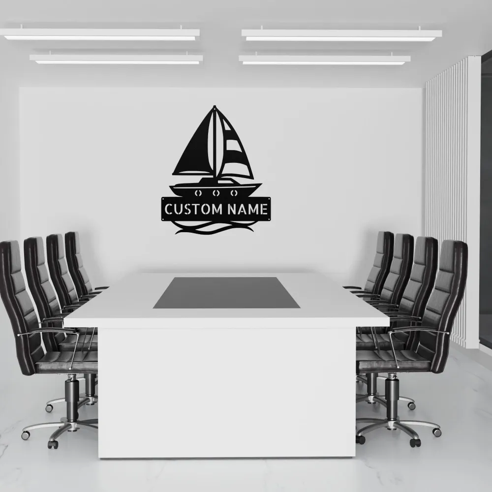 Custom Sailing Boat Metal Sign Custom Sailing Boat Metal Sign