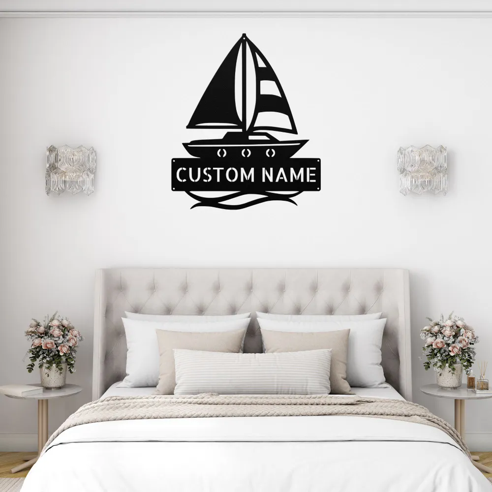 Custom Sailing Boat Metal Sign Custom Sailing Boat Metal Sign