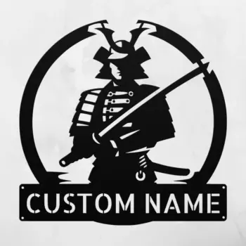Custom Samurai Metal Sign