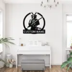 Custom Samurai Metal Sign